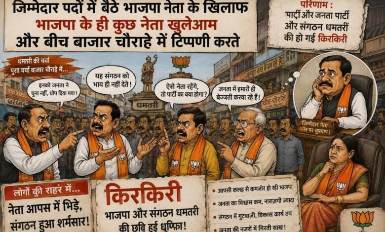 Photo of धमतरी भाजपा में अंदरूनी खींचतान! महापौर की फोटो गायब…?